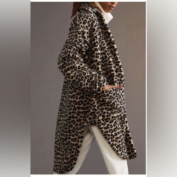 Anthropologie Jackets & Blazers - NWT Anthropologie Pilcro Leopard Sherpa Duster Jacket. Size S.
